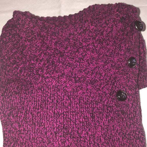 Style & Co purple and black tweed sweater with pockets size L - Picture 1 of 5